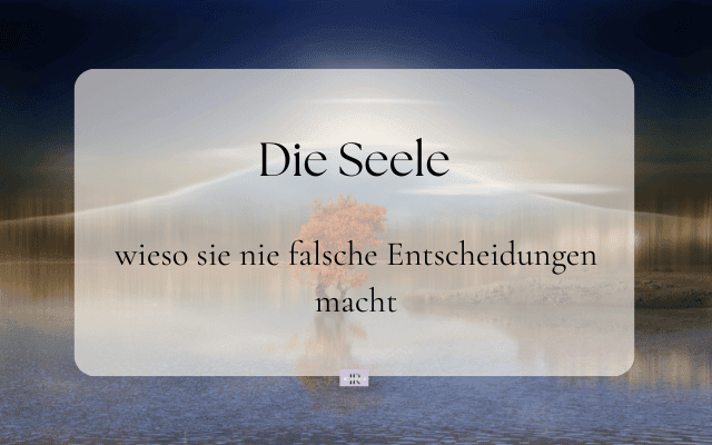 Seele macht keine falschen Entscheidungen
